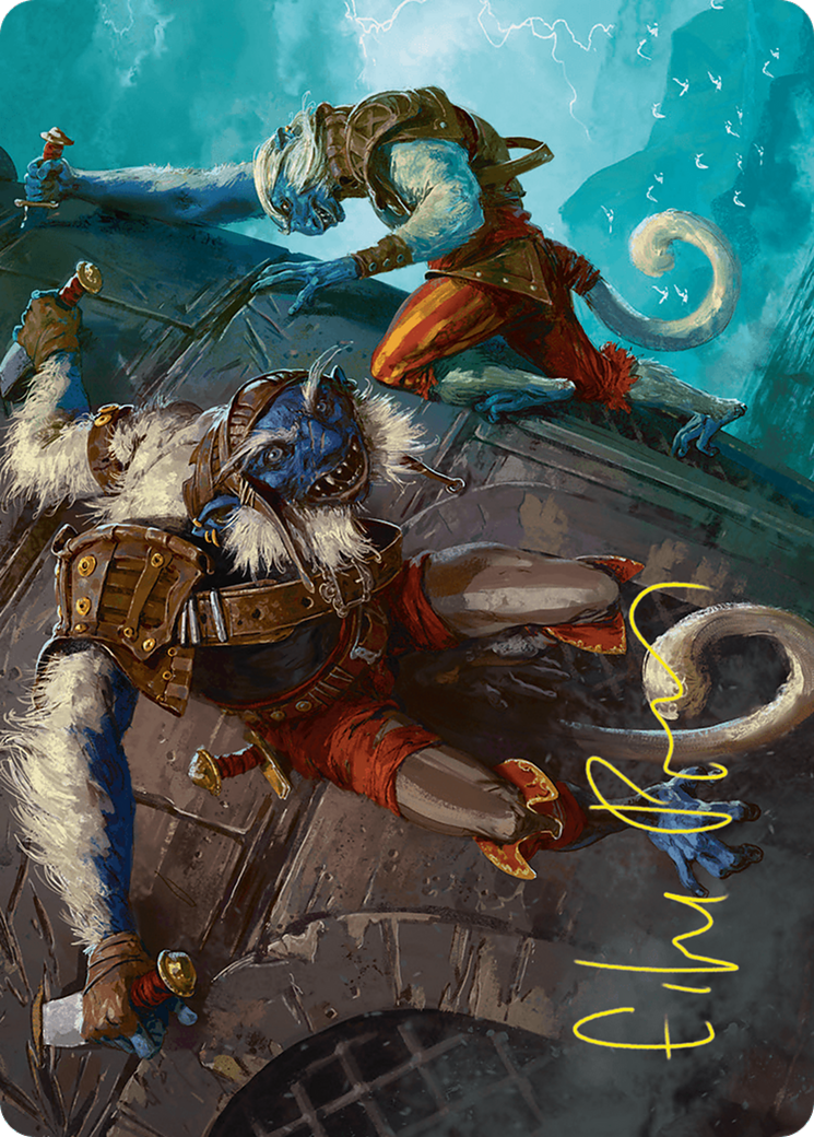 Goblin Boarders Art Card (11/54) (Gold-Stamped Signature) [Foundations Art Series] | GnG Games