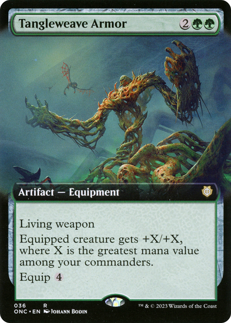 Tangleweave Armor (Extended Art) [Phyrexia: All Will Be One Commander] | GnG Games