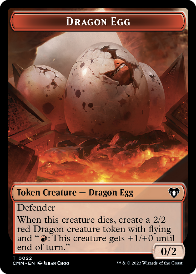 Dragon Egg Token [Commander Masters Tokens] | GnG Games