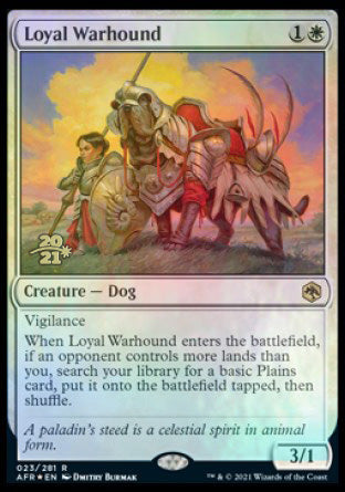 Loyal Warhound [Dungeons & Dragons: Adventures in the Forgotten Realms Prerelease Promos] | GnG Games