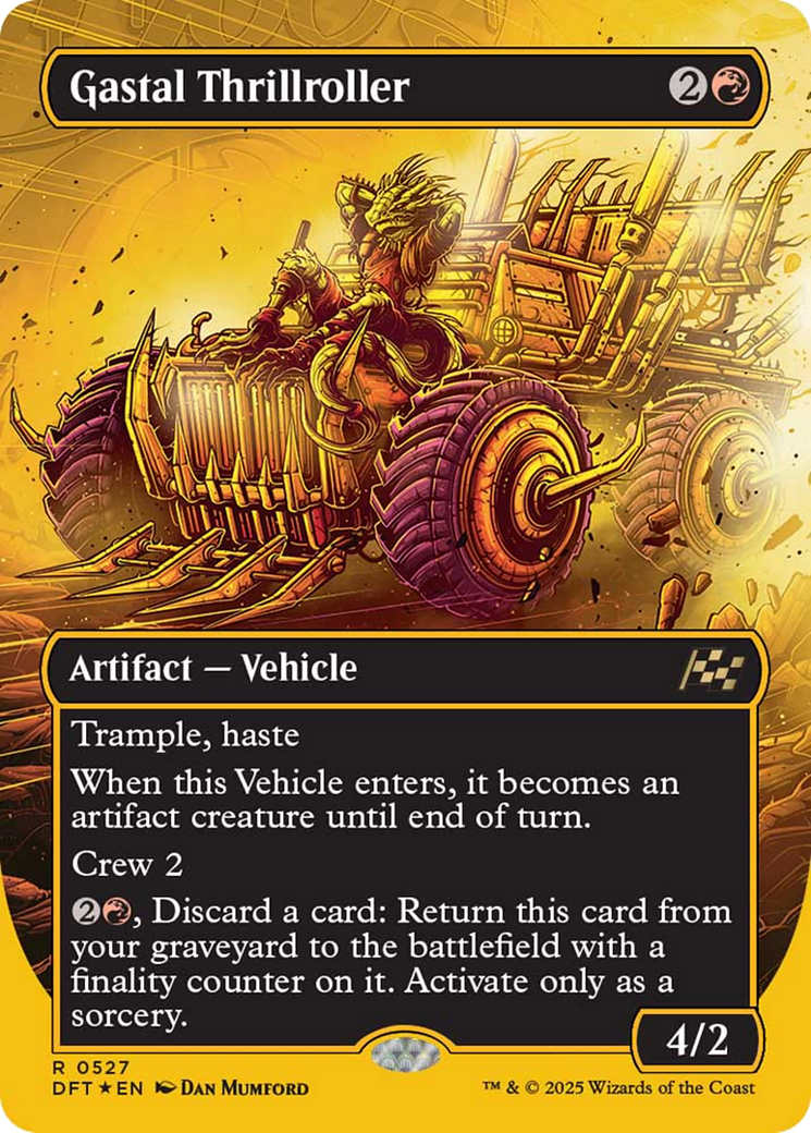 Gastal Thrillroller (Borderless) (First-Place Foil) [Aetherdrift] | GnG Games