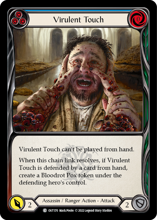 Virulent Touch (Blue) [OUT170] (Outsiders)  Rainbow Foil | GnG Games