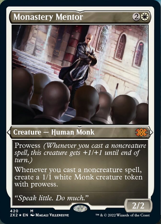 Monastery Mentor (Foil Etched) [Double Masters 2022] | GnG Games