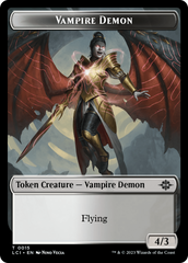 Vampire (0014) // Vampire Demon Double-Sided Token [The Lost Caverns of Ixalan Commander Tokens] | GnG Games