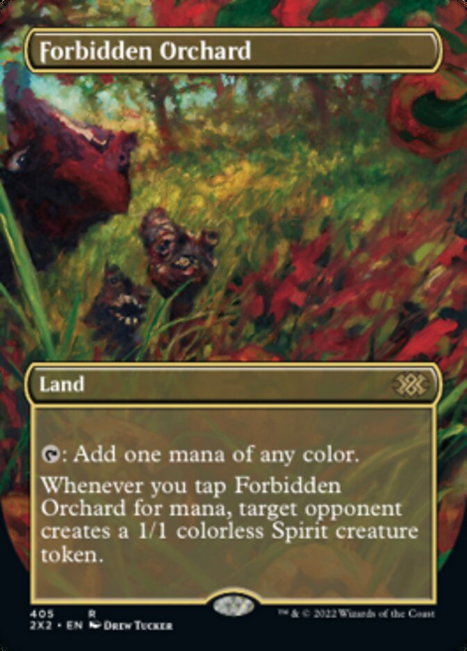 Forbidden Orchard (Borderless Alternate Art) [Double Masters 2022] | GnG Games