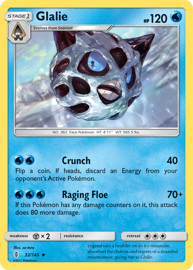 Glalie (32/145) [Sun & Moon: Guardians Rising] | GnG Games