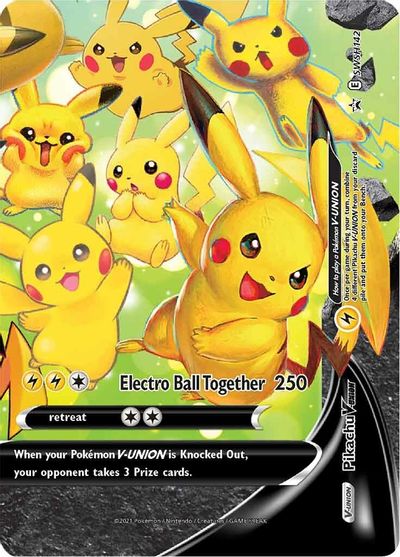 Pikachu V-UNION (SWSH142) (Celebrations) [Sword & Shield: Black Star Promos] | GnG Games