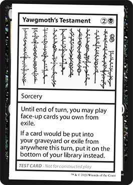 Yawgmoth's Testament (2021 Edition) [Mystery Booster Playtest Cards] | GnG Games