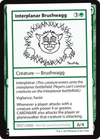 Interplanar Brushwagg (2021 Edition) [Mystery Booster Playtest Cards] | GnG Games