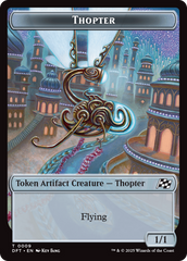 Golem (0015) // Thopter (0009) Double-Sided Token [Aetherdrift Tokens] | GnG Games