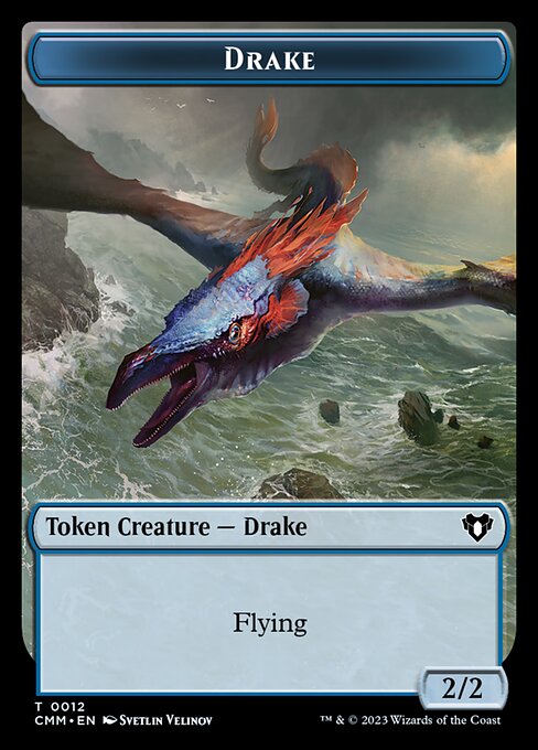 Spirit (0010) // Drake Double-Sided Token [Commander Masters Tokens] | GnG Games