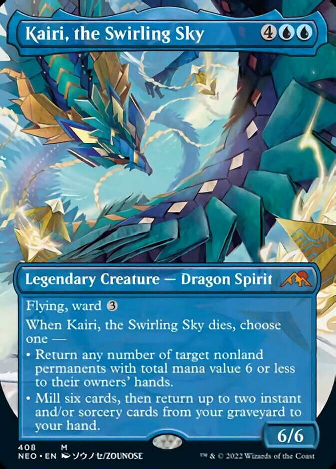 Kairi, the Swirling Sky (Borderless Alternate Art) [Kamigawa: Neon Dynasty] | GnG Games