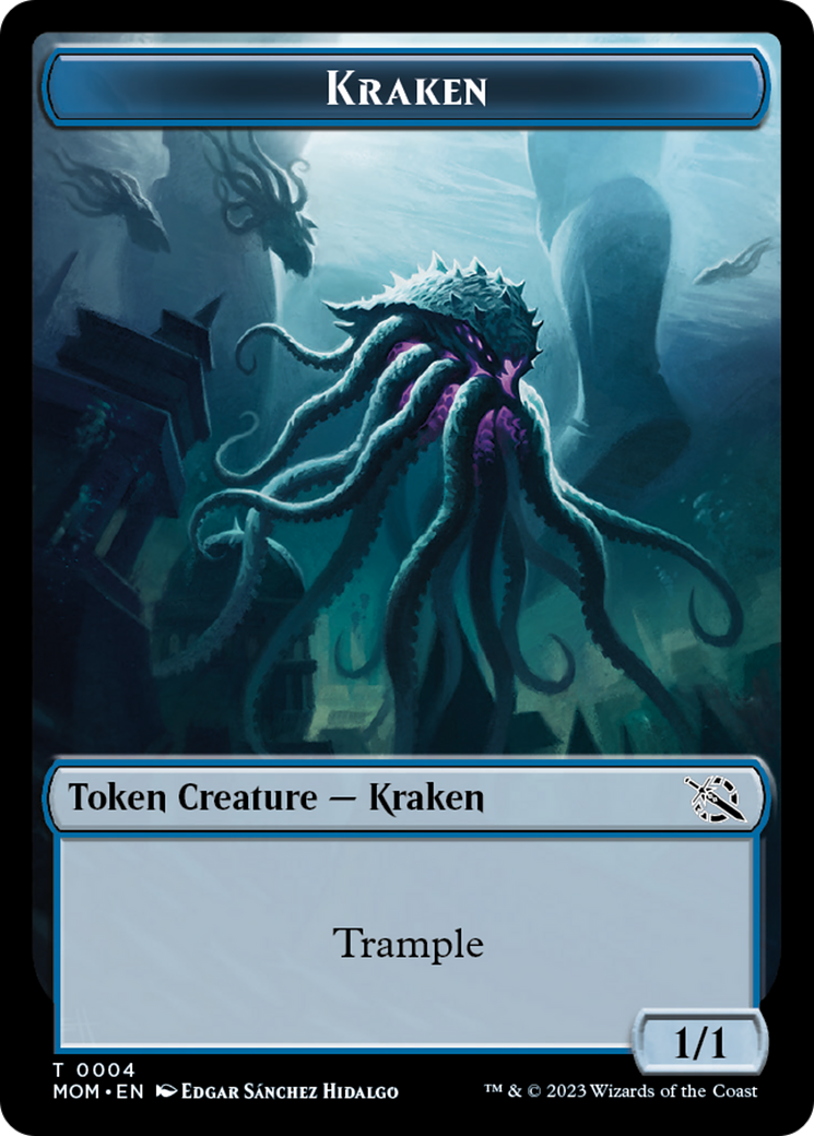 Warrior // Kraken Double-Sided Token [March of the Machine Tokens] | GnG Games