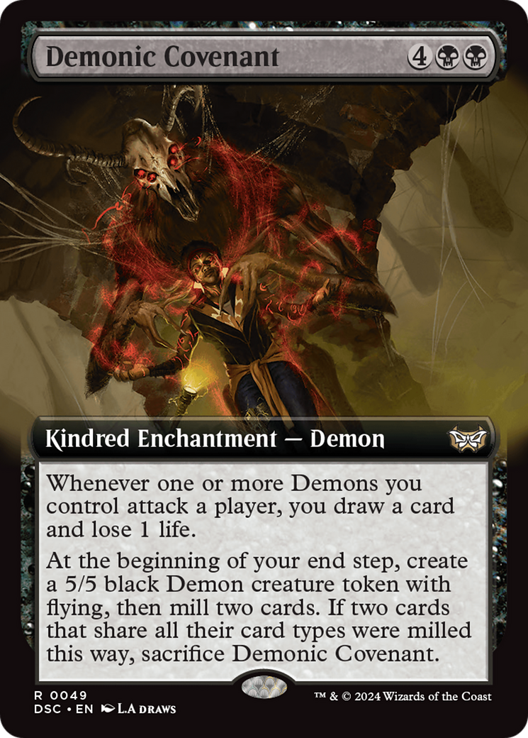 Demonic Covenant (Extended Art) [Duskmourn: House of Horror Commander] | GnG Games