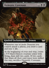 Demonic Covenant (Extended Art) [Duskmourn: House of Horror Commander] | GnG Games