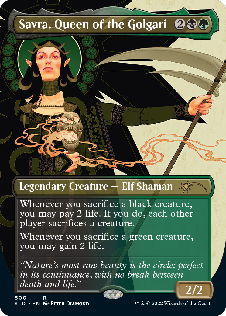 Savra, Queen of the Golgari (Borderless) [Secret Lair Drop Series] | GnG Games