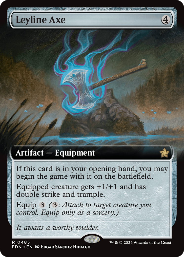 Leyline Axe (Extended Art) [Foundations] | GnG Games