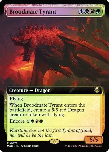 Broodmate Tyrant (Extended Art) (Ripple Foil) [Modern Horizons 3 Commander] | GnG Games