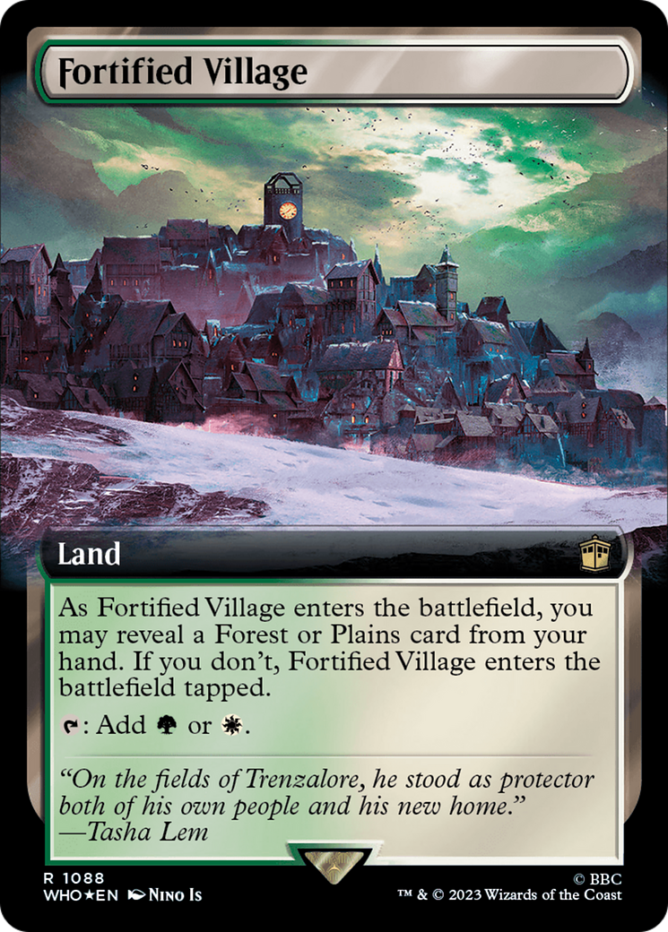 Fortified Village (Extended Art) (Surge Foil) [Doctor Who] | GnG Games