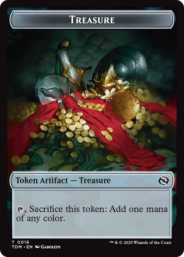 Elephant // Treasure Double-Sided Token [Tarkir: Dragonstorm Tokens] | GnG Games
