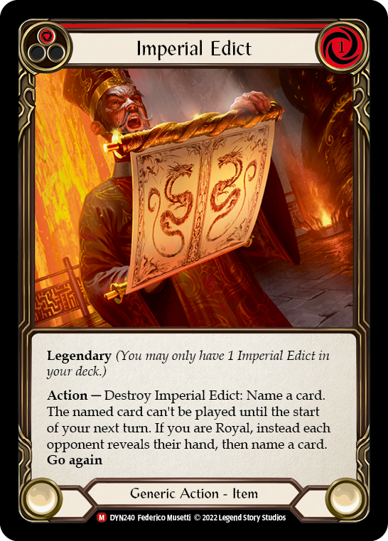 Imperial Edict [DYN240] (Dynasty)  Rainbow Foil | GnG Games