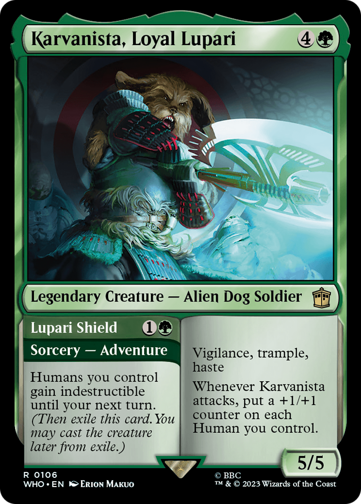 Karvanista, Loyal Lupari // Lupari Shield [Doctor Who] | GnG Games