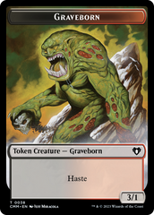 Spirit (0010) // Graveborn Double-Sided Token [Commander Masters Tokens] | GnG Games