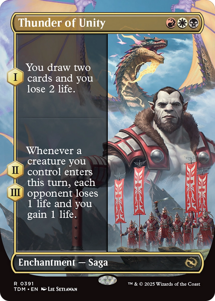 Thunder of Unity (Borderless) [Tarkir: Dragonstorm] | GnG Games