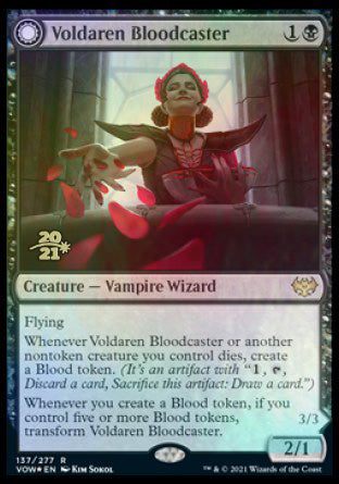 Voldaren Bloodcaster // Bloodbat Summoner [Innistrad: Crimson Vow Prerelease Promos] | GnG Games