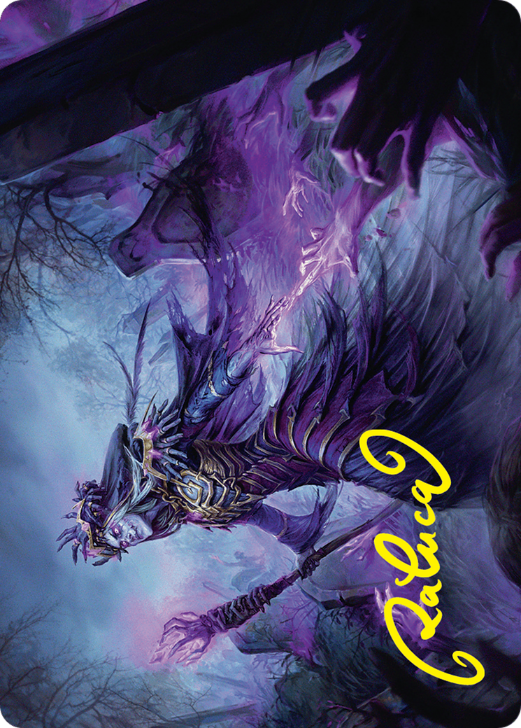 Zul Ashur, Lich Lord Art Card (10/54) (Gold-Stamped Signature) [Foundations Art Series] | GnG Games