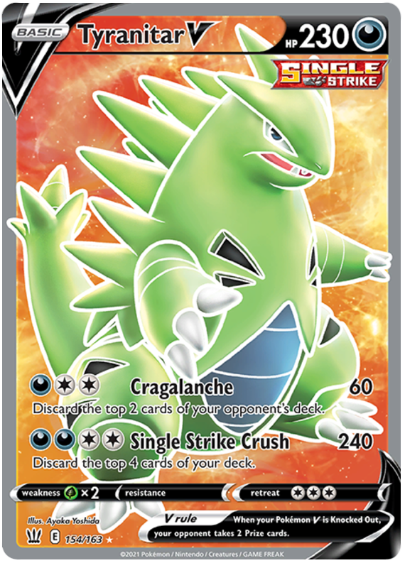 Tyranitar V (154/163) [Sword & Shield: Battle Styles] | GnG Games