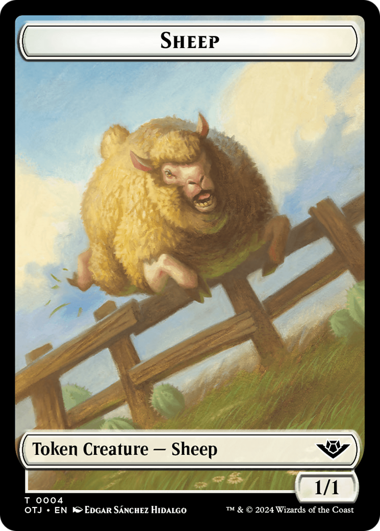 Sheep // Plot Double-Sided Token [Outlaws of Thunder Junction Tokens] | GnG Games