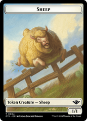 Treasure // Sheep Double-Sided Token [Outlaws of Thunder Junction Tokens] | GnG Games