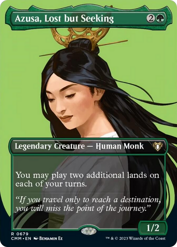 Azusa, Lost but Seeking (Borderless Profile) [Commander Masters] | GnG Games