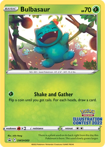 Bulbasaur (SWSH303) (Illustration Contest 2022) [Sword & Shield: Black Star Promos] | GnG Games