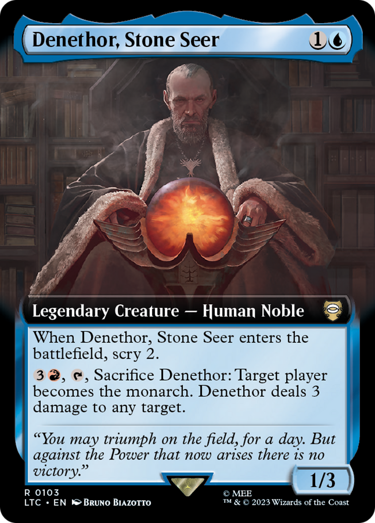 Denethor, Stone Seer (Extended Art) [The Lord of the Rings: Tales of Middle-Earth Commander] | GnG Games