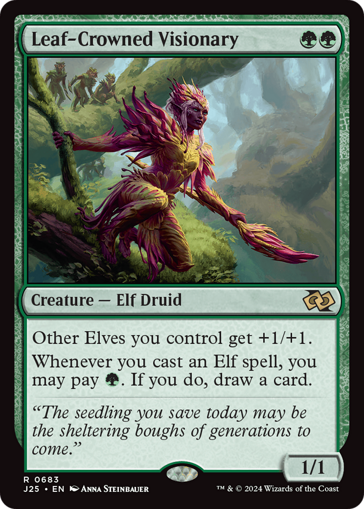 Leaf-Crowned Visionary [Foundations Jumpstart] | GnG Games