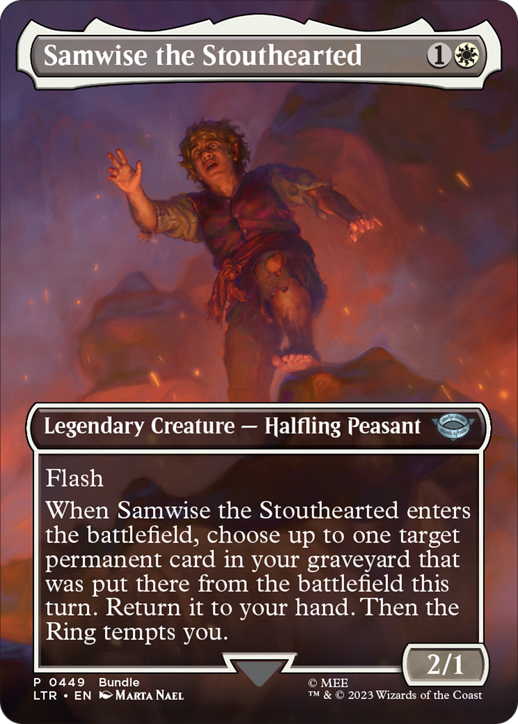 Samwise the Stouthearted (Borderless Alternate Art) [The Lord of the Rings: Tales of Middle-Earth] | GnG Games