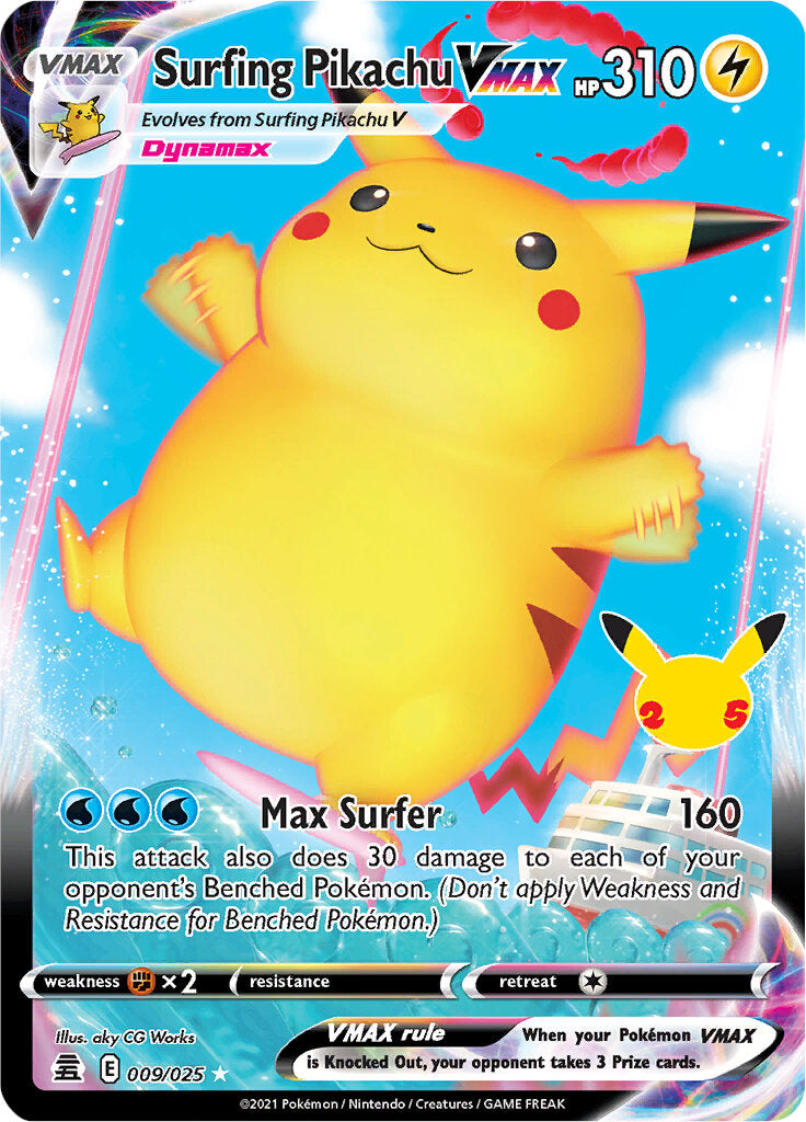 Surfing Pikachu VMAX (009/025) [Celebrations: 25th Anniversary] | GnG Games