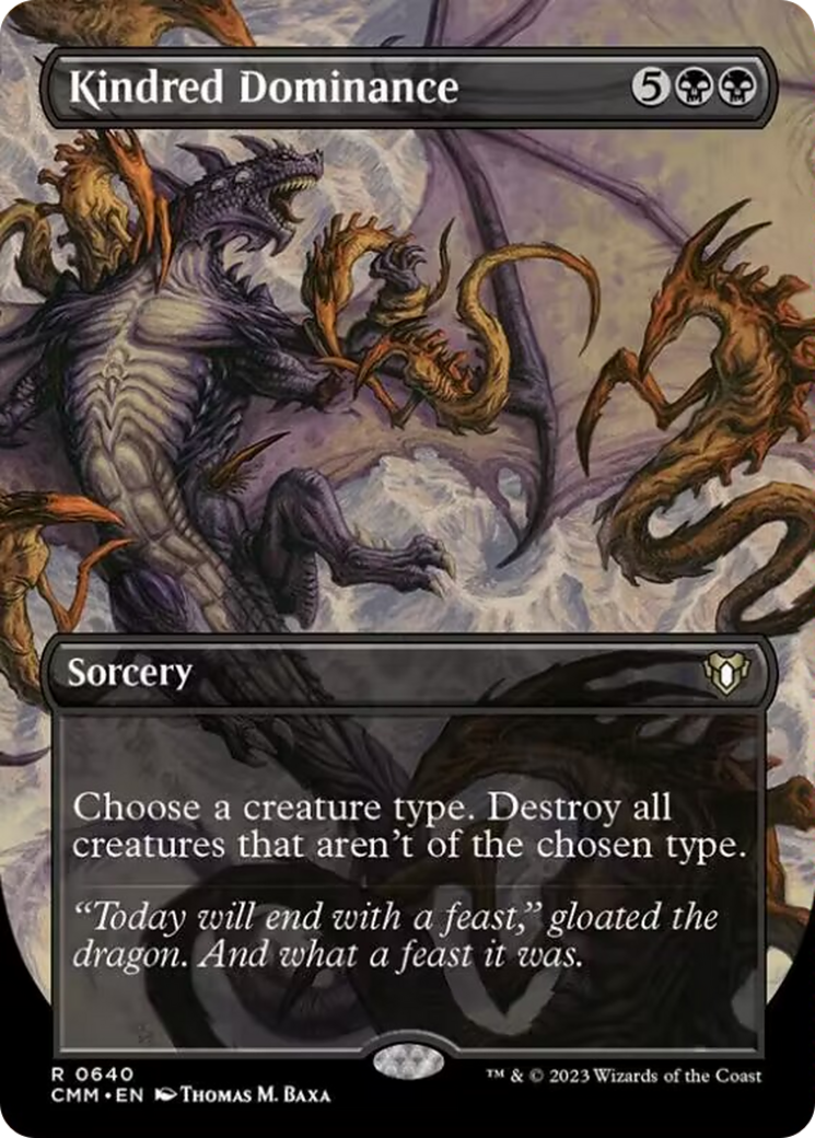 Kindred Dominance (Borderless Alternate Art) [Commander Masters] | GnG Games