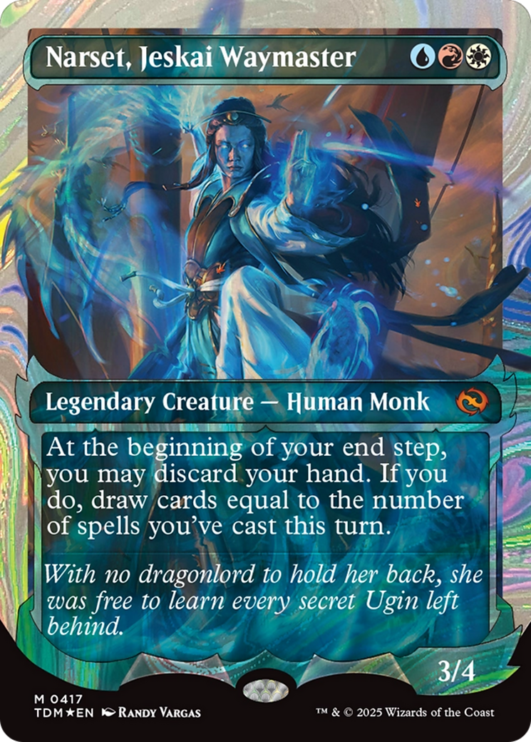 Narset, Jeskai Waymaster (Showcase) (Halo Foil) [Tarkir: Dragonstorm] | GnG Games