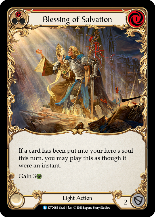 Blessing of Salvation (Red) [DTD085] (Dusk Till Dawn)  Rainbow Foil | GnG Games