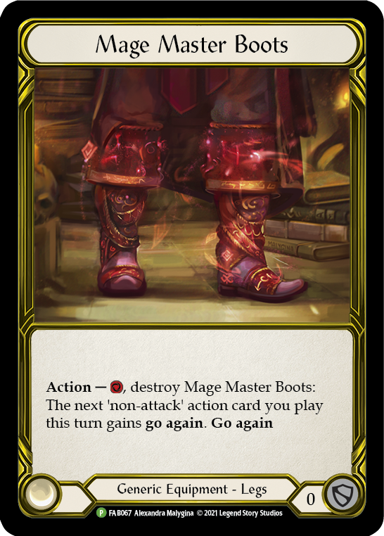 Mage Master Boots (Golden) [FAB067] (Promo)  Cold Foil | GnG Games