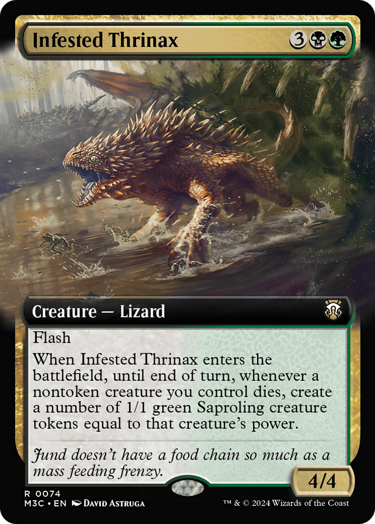 Infested Thrinax (Extended Art) [Modern Horizons 3 Commander] | GnG Games