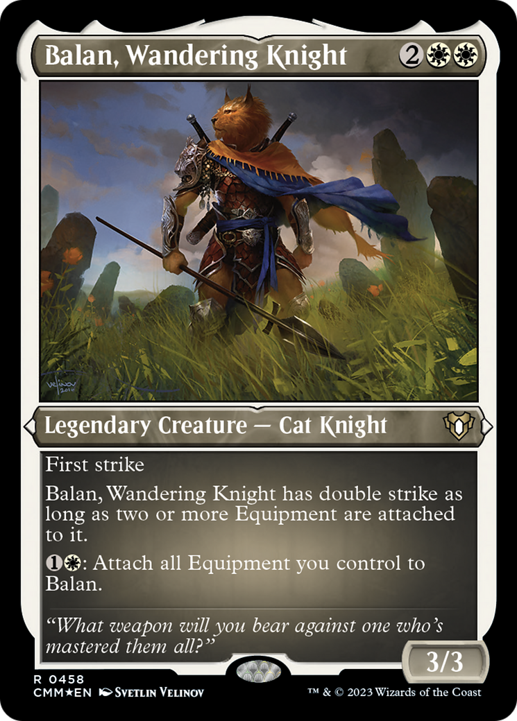 Balan, Wandering Knight (Foil Etched) [Commander Masters] | GnG Games