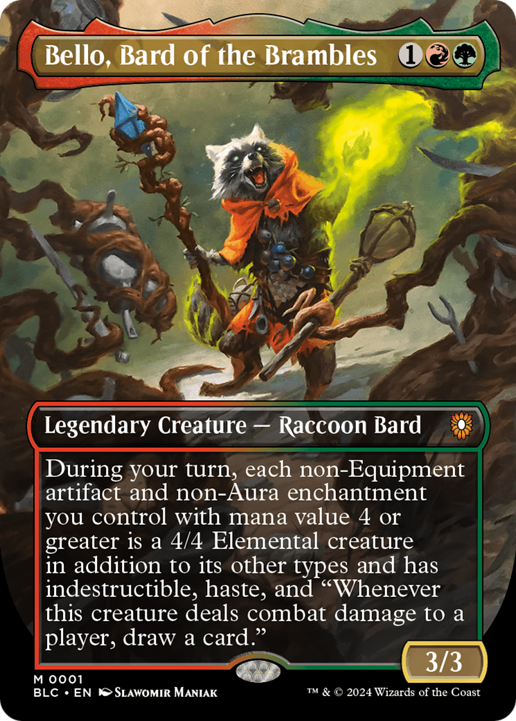 Bello, Bard of the Brambles (Borderless) [Bloomburrow Commander] | GnG Games
