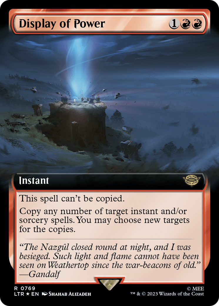 Display of Power (Extended Art) (Surge Foil) [The Lord of the Rings: Tales of Middle-Earth] | GnG Games