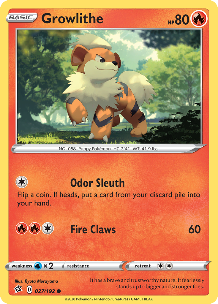 Growlithe (027/192) [Sword & Shield: Rebel Clash] | GnG Games