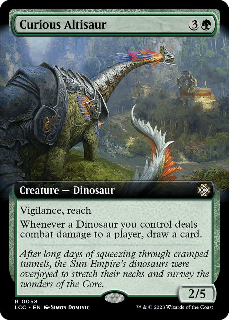 Curious Altisaur (Extended Art) [The Lost Caverns of Ixalan Commander] | GnG Games