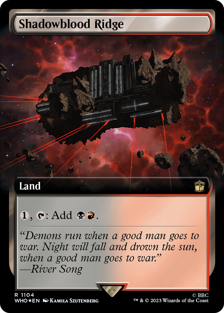 Shadowblood Ridge (Extended Art) (Surge Foil) [Doctor Who] | GnG Games